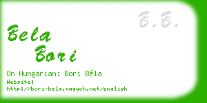 bela bori business card